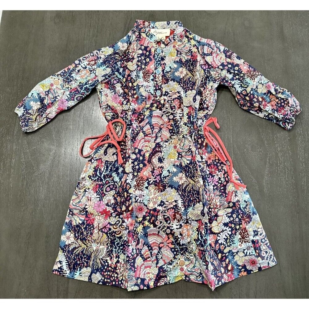 Bijou Sauvage Size 8 Long Sleeved Floral Button Dress NWT